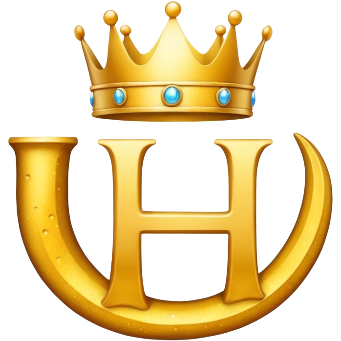 Letra H con corona emoji