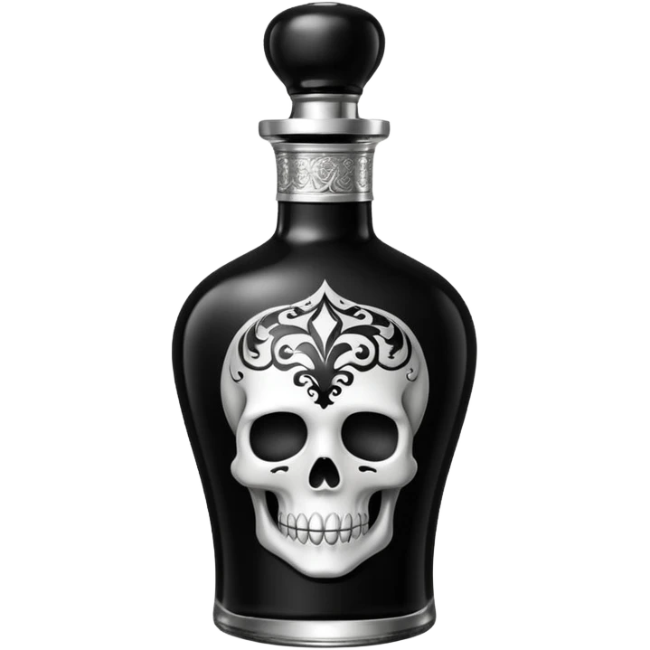 an elegant black poison bottle emoji