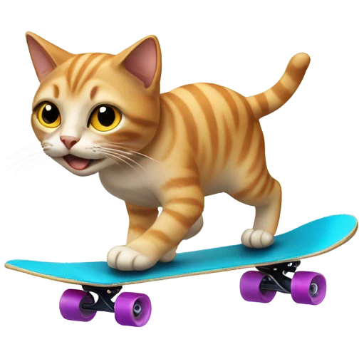 Skateboard cat emoji