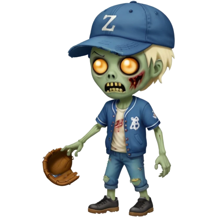 baseball hatted zombie emoji
