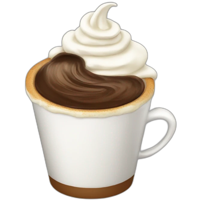 Coffee whit whipped cream  emoji