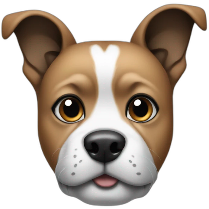 dog with black and white head emoji