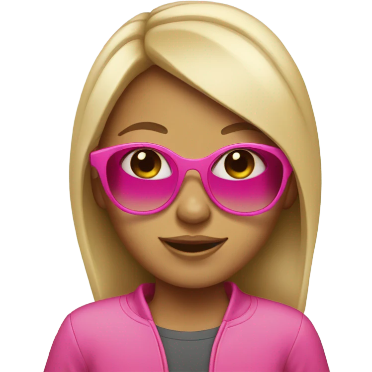 Girl whit sunglasses pinks  emoji