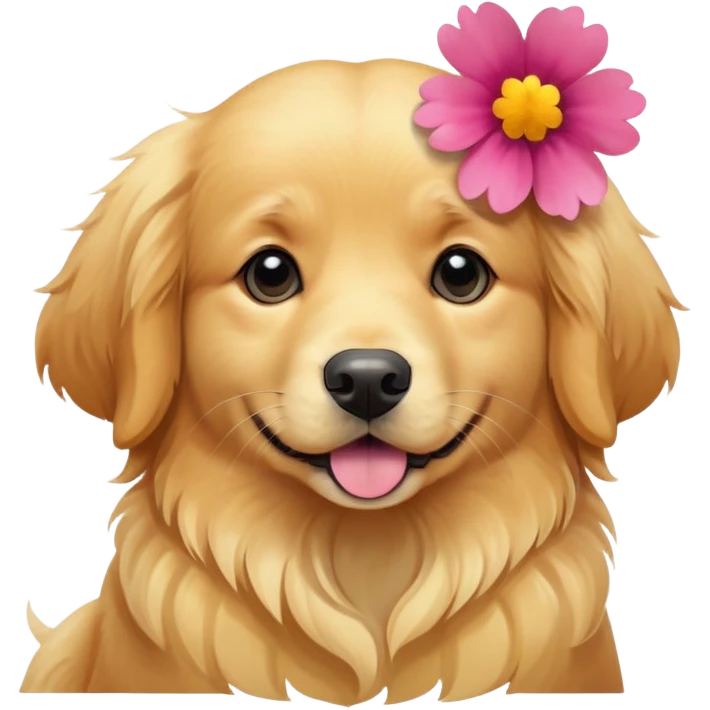 dog with flower emoji