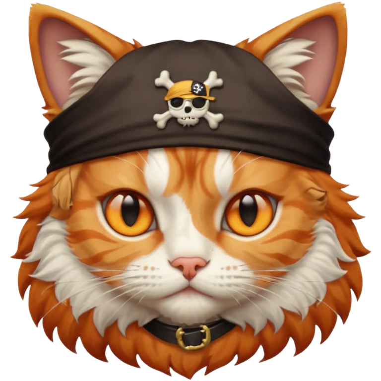 pirate cat with eye patch emoji
