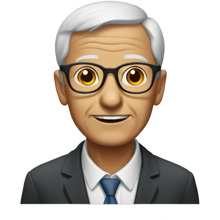 portrait of old man with glasses emoji