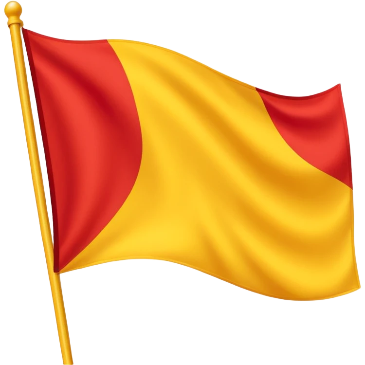  yellow and red flag  emoji