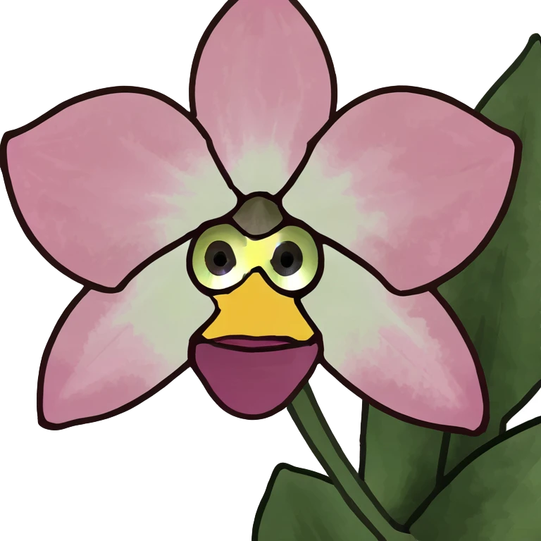 Pink orchid flower that looks like yoni emoji