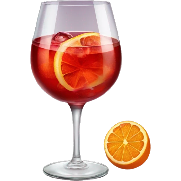 Campari Spritz in big glass of wine  emoji