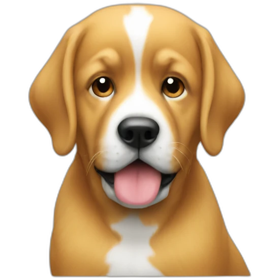 trump kissing a dog emoji