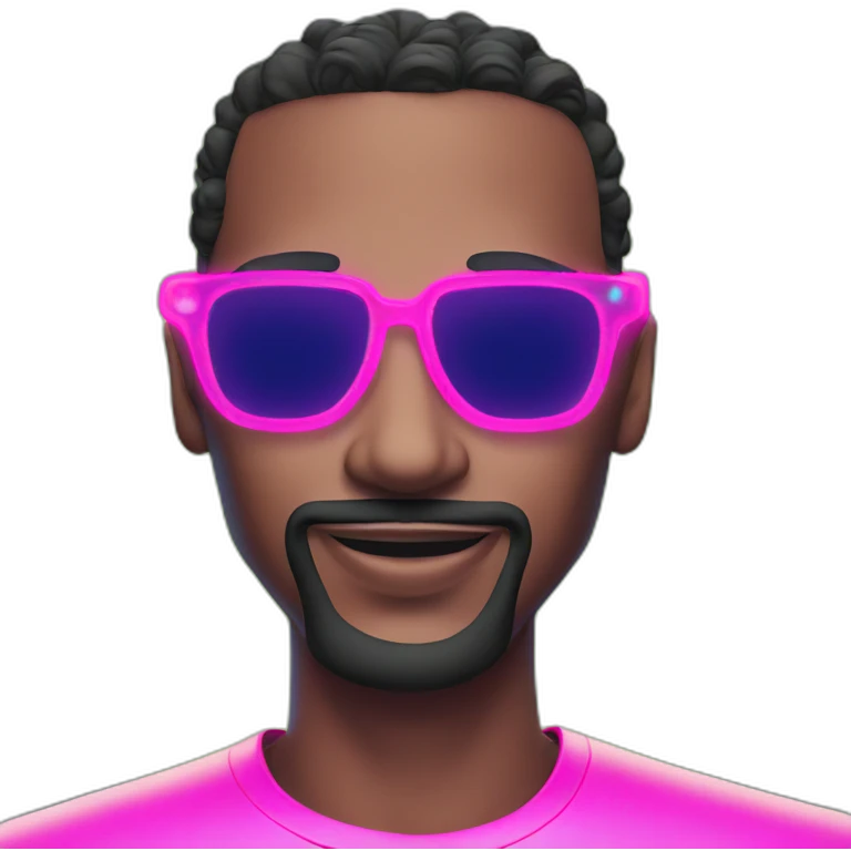 Juicy booty neon sign style man emoji