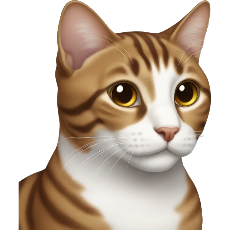 Brown and white tabby cat  emoji