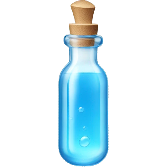 transparent blue ampoule bottle emoji