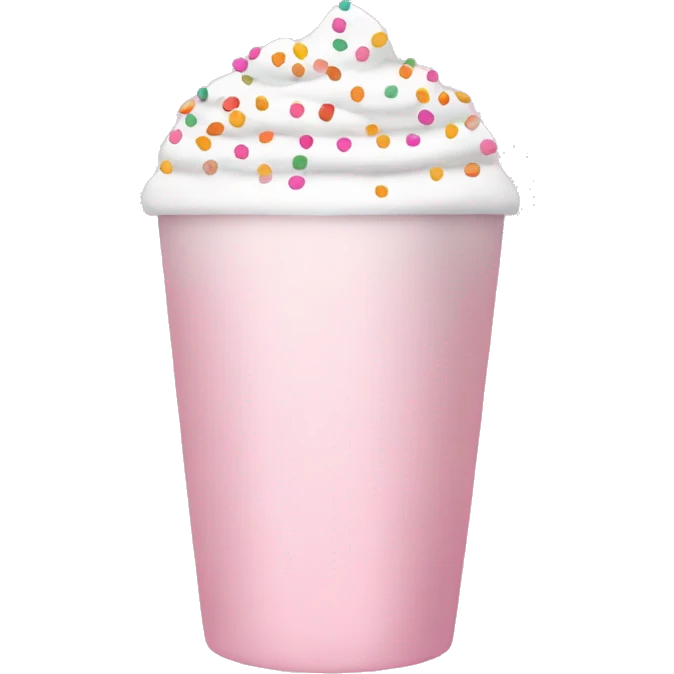 Light pink latte with sprinkles  emoji