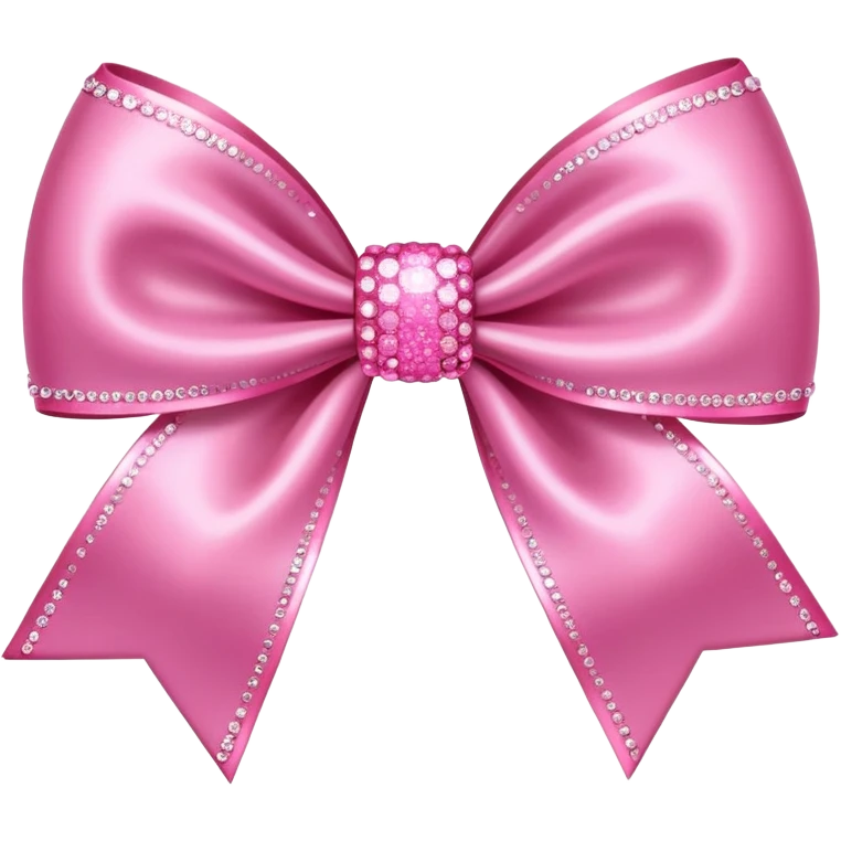 Pink bow with sparkles emoji