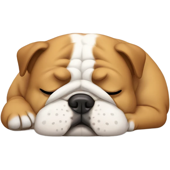 Bulldog sleeping emoji