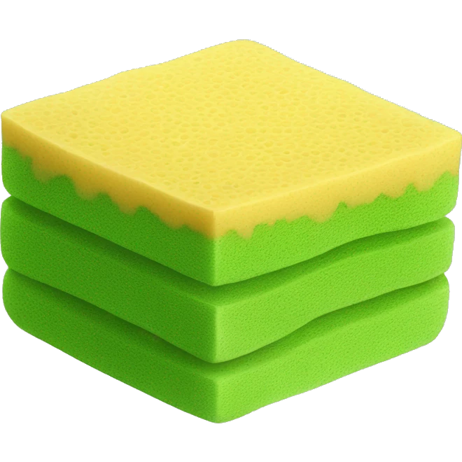 green flat square dish sponge emoji