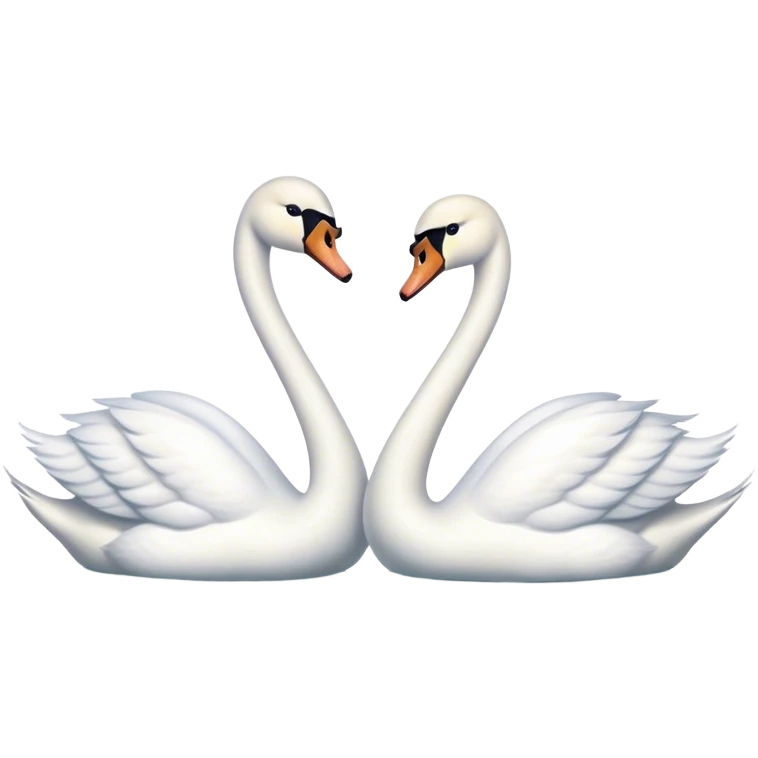 Two swans  emoji