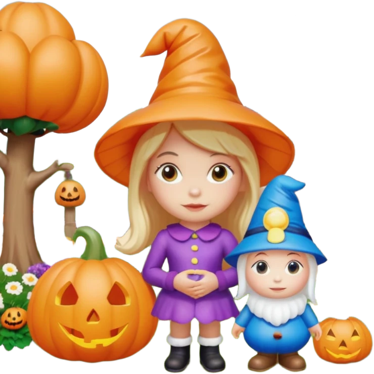   jeff koons halloween girl garden gnome puffy inflatable emoji