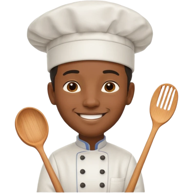 black man chef emoji