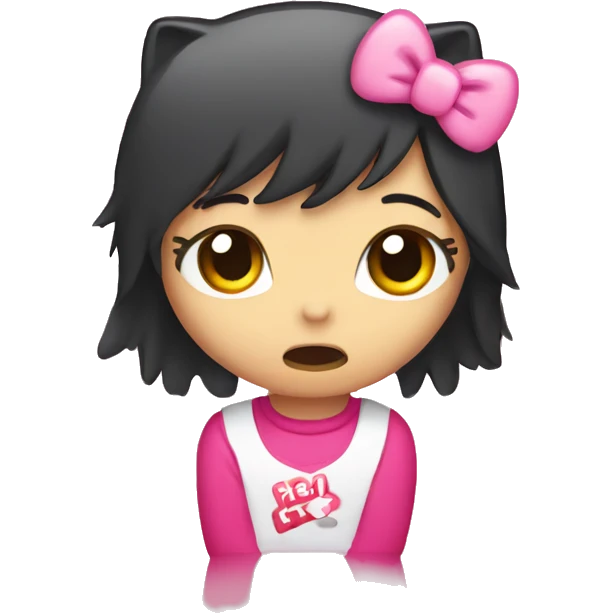 Hello kitty embarrassed  emoji