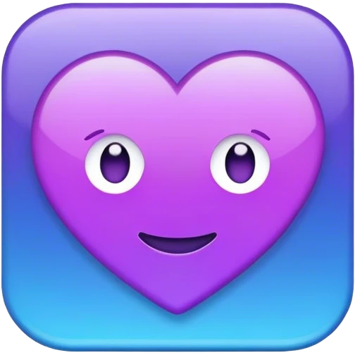 Message app purple blue emoji
