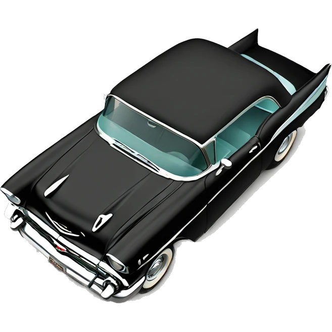 Black 1957 bel air emoji