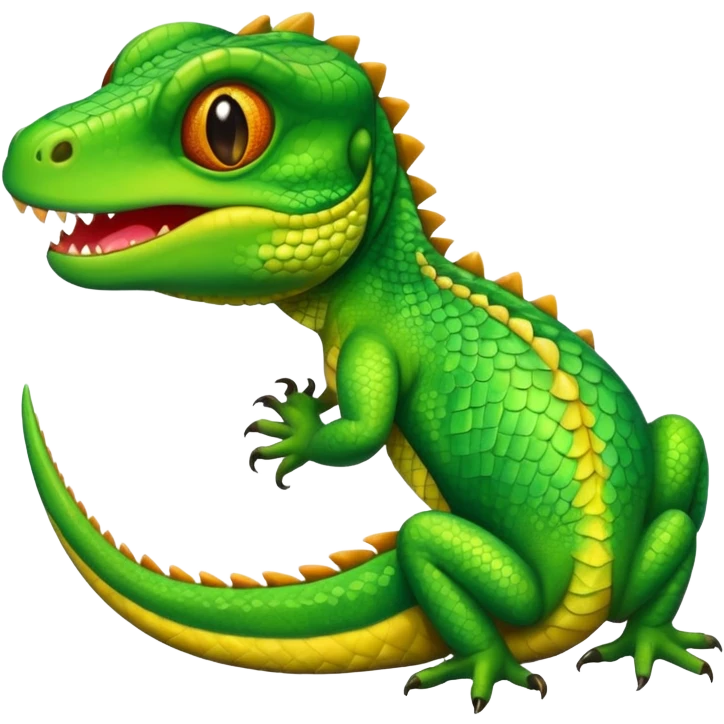 Lizard who is smirking  emoji