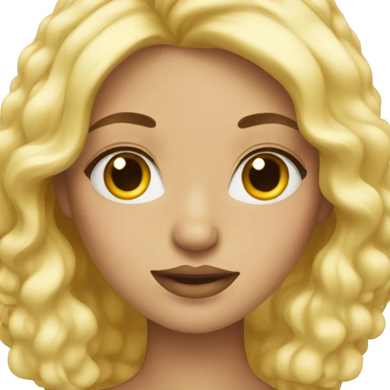 Blonde with lashes emoji