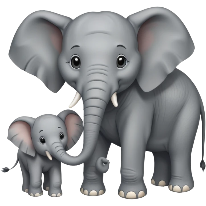 A elephant and a baby elephant  emoji