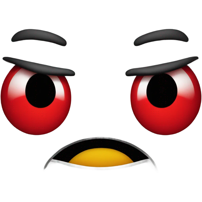 Red angry smiley face emoji