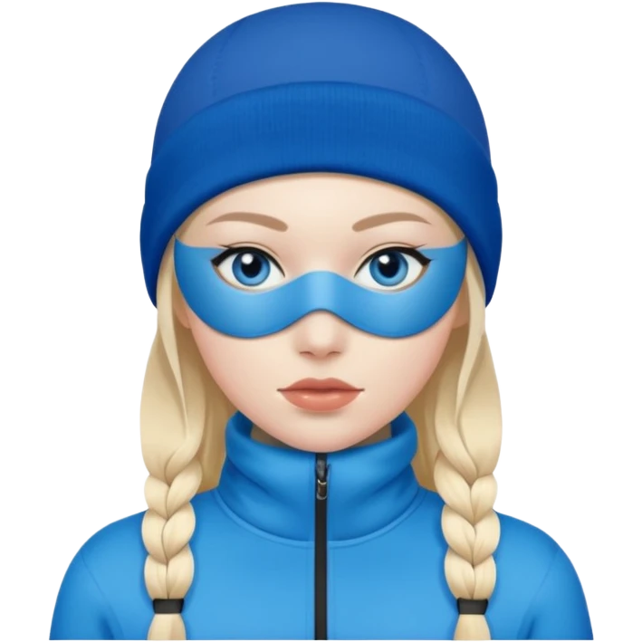White girl with ski mask emoji