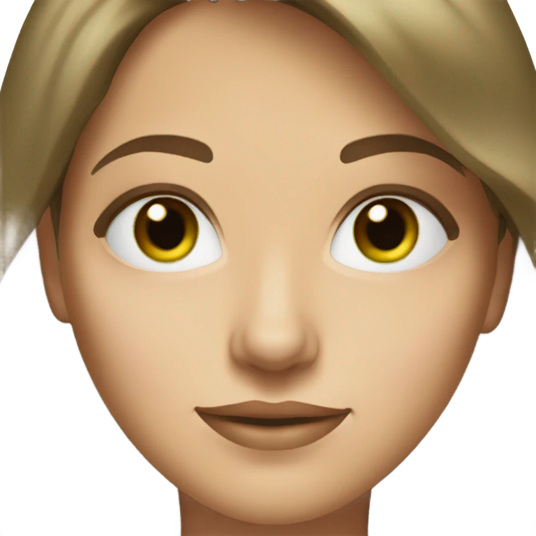 30 year old white woman brown hair green eyes emoji