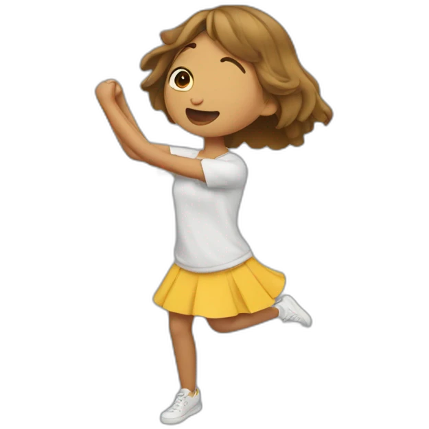 fille qui dab emoji