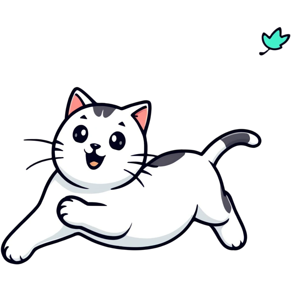 cat flying through the air emoji