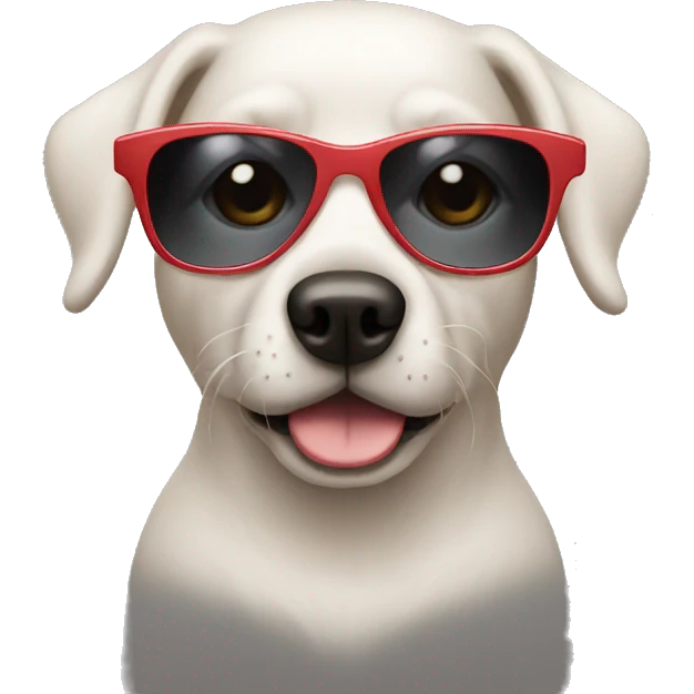 Dog wearing sunglasses  emoji