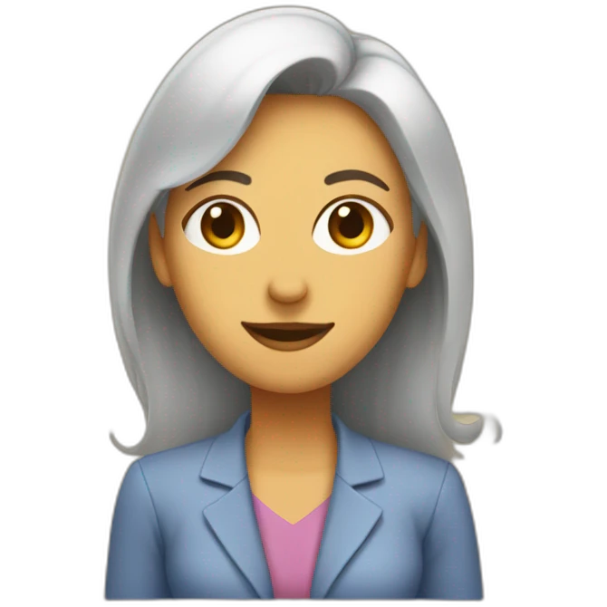una mujer hablando de negocios con otro hombre emoji