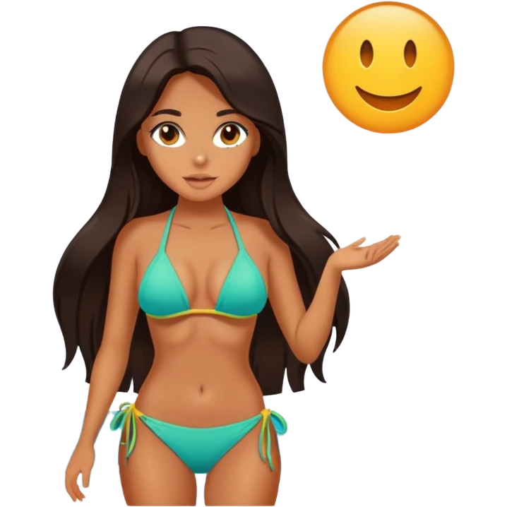 Hot tanned girl emoji