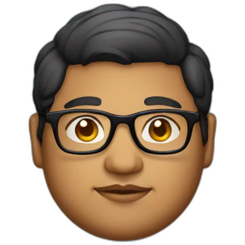 chubby-indian-black-framed-glasses-it-guy emoji