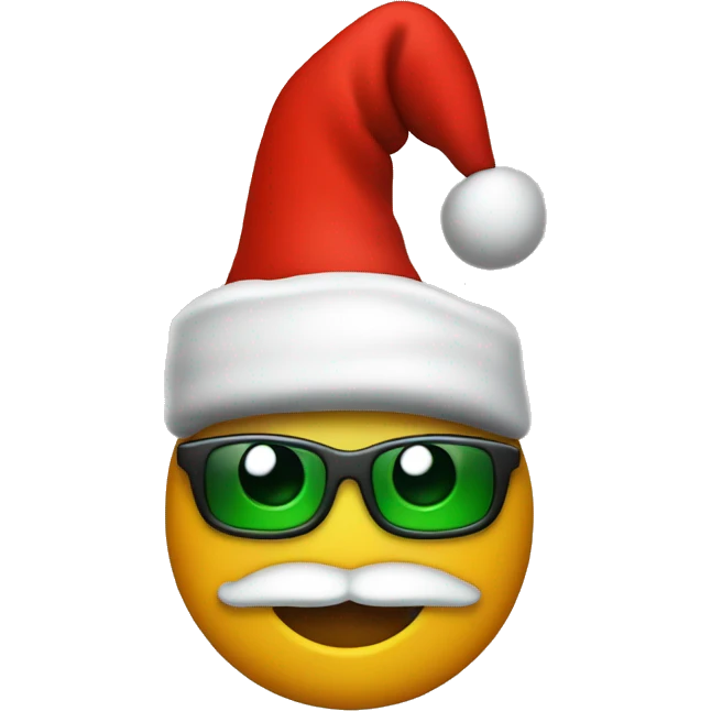 Apple Inc. logo with a Christmas hat emoji