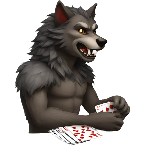 werewolf playing cards emoji