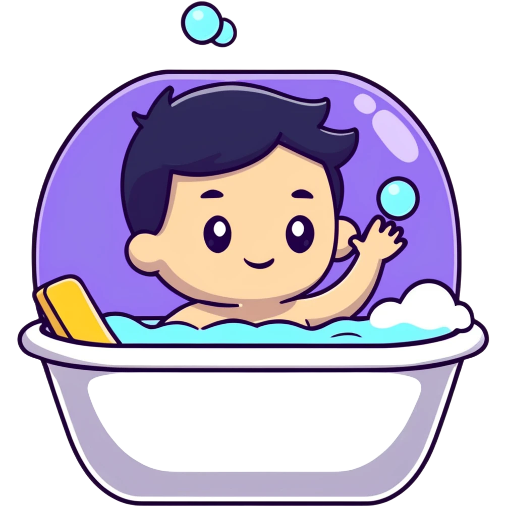 person soaking in bubble bath emoji