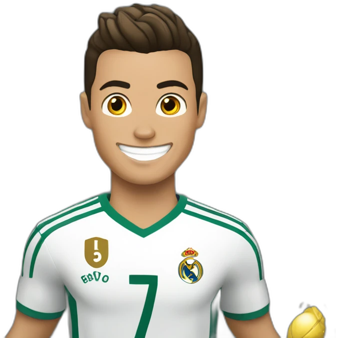 Cristiano Ronaldo qui fait la célébration siuuuu emoji