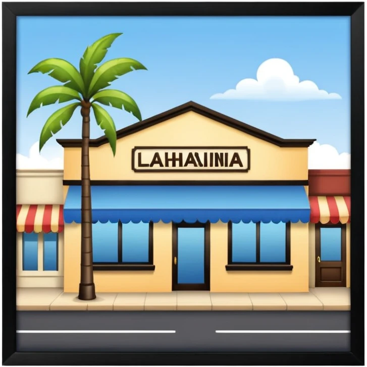 Lahaina stores street emoji