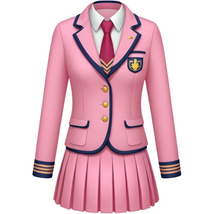 pink academia uniform with skirt emoji