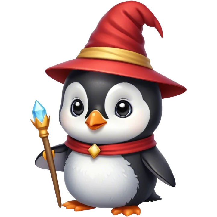 Penguin Wizard, baby, very cute emoji