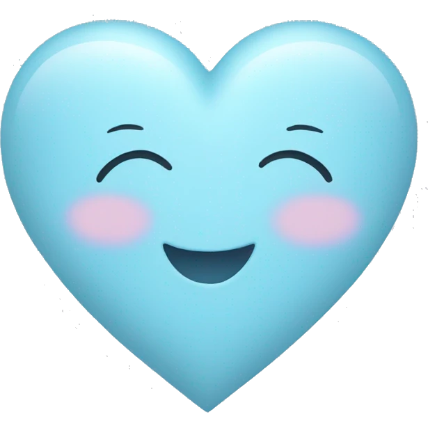 Light blue pastel heart emoji