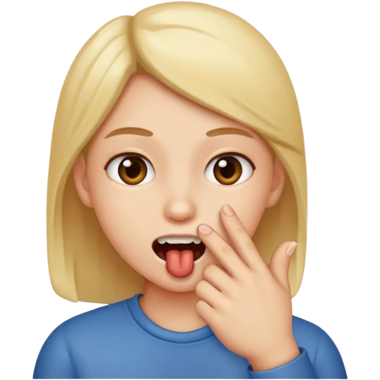 Muérdete el dedo emoji