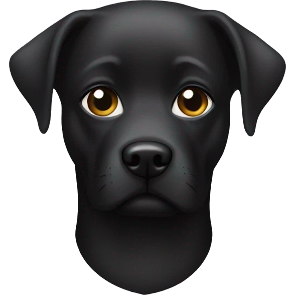 black lab wearing bat girl mask emoji