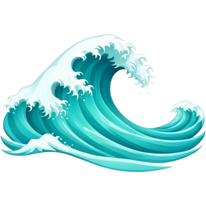 Ocean wave with Ukrainian text "Хвиля" emoji